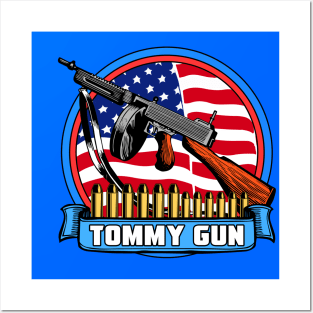 THOMPSON SUBMACHINE GUN Posters and Art